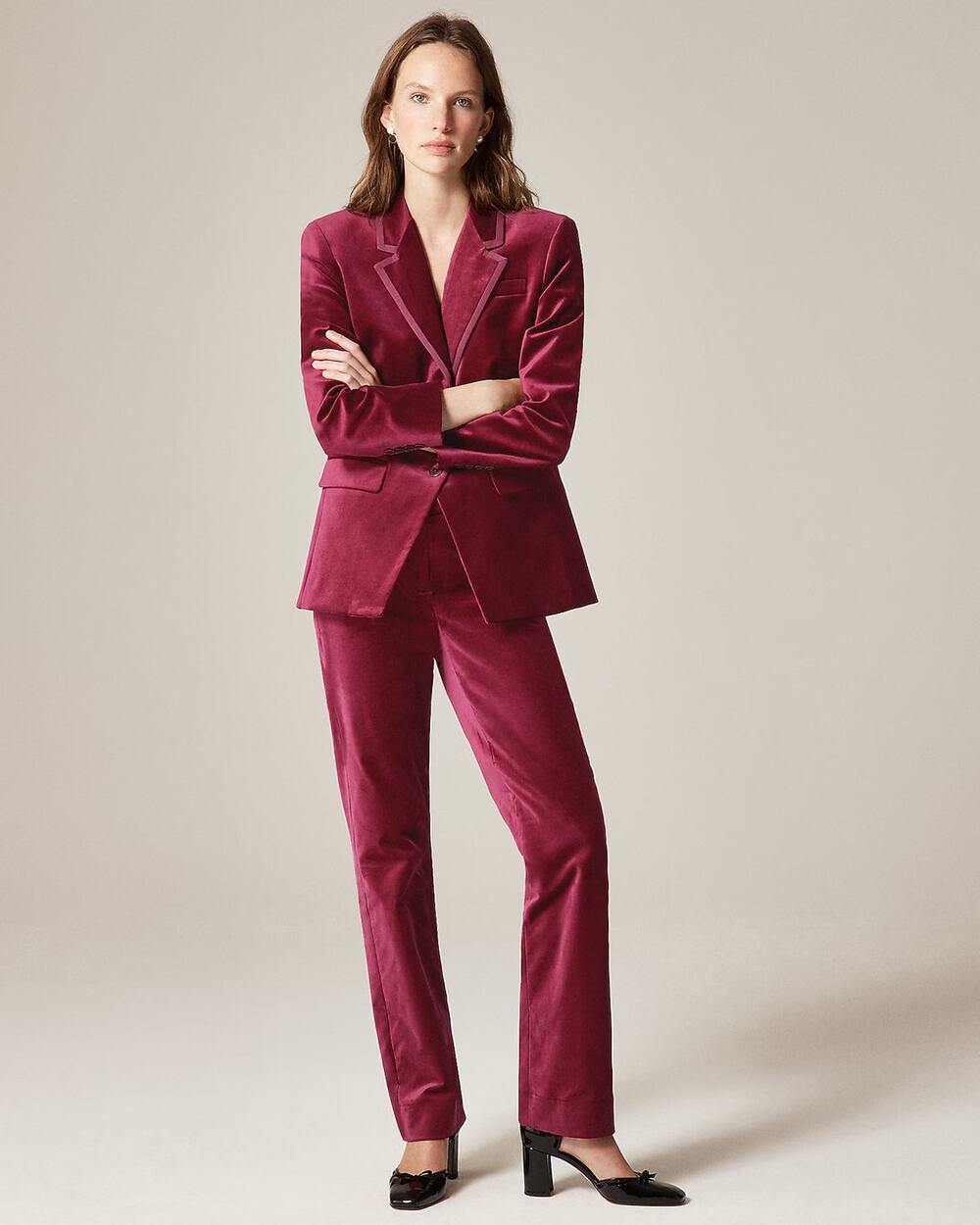 NWT J Crew Madelyn Blazer in Velvet Inky Burgundy Size 6